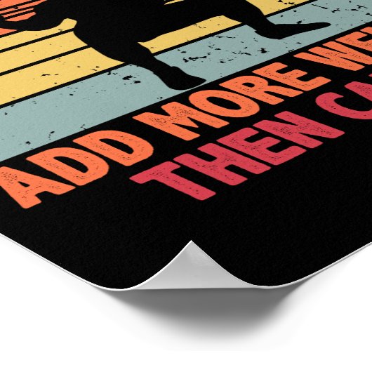 ヴィンテージトレーニングもしジム重量挙げ中に死ぬ ポスター (角)