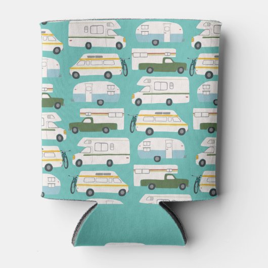 ヴィンテージトレーラーキャンパーキャンピングRVヴァンライフカスタム 缶クーラー (正面)