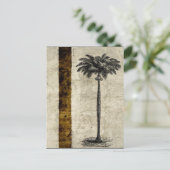 ヴィンテージトロピカルアイランドパームツリー空白のテンプレート ポストカード (スタンド正面)