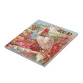 ヴィンテージトロピカルコカトゥーポスター タイル (側面)