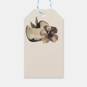 ヴィンテージトロピカルココナッツ&ハイビスカスウェディングパーティー ギフトタグ (裏面)