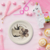 ヴィンテージトロピカルココナッツ&ハイビスカスウェディングパーティー ペーパープレート (パーティー)