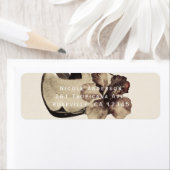 ヴィンテージトロピカルココナッツ&ハイビスカス招待状 ラベル (インサイチュ)