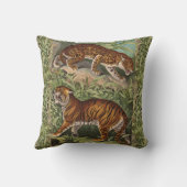 ヴィンテージトロピカルジャングルタイガー&ヒョウ クッション (裏面)