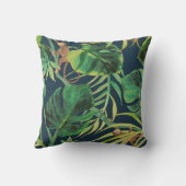 ヴィンテージトロピカルジャングルモンキー装飾用クッション クッション (裏面)