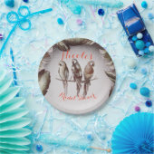 ヴィンテージトロピカルチキバードパロッツ&葉パーティー ペーパープレート (パーティー)