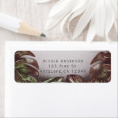 ヴィンテージトロピカルチキバードパロッツ&葉パーティー ラベル (インサイチュ)