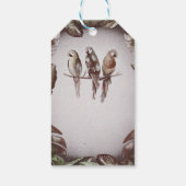 ヴィンテージトロピカルチキバードパロッツ&葉ビッグズ ギフトタグ (裏面)