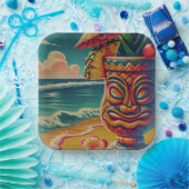 ヴィンテージトロピカルティキアンブレラドリンクルアウ（ハワイ式宴会）パーティー ペーパープレート (パーティー)