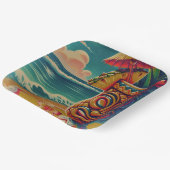 ヴィンテージトロピカルティキアンブレラドリンクルアウ（ハワイ式宴会）パーティー ペーパープレート (傾斜あり)