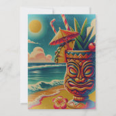 ヴィンテージトロピカルティキアンブレラドリンクルアウ（ハワイ式宴会）パーティー 招待状 (裏面)