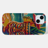 ヴィンテージトロピカルティキアンブレラドリンクルアウ（ハワイ式宴会）パーティー Case-Mate iPhoneケース (裏面 (横))