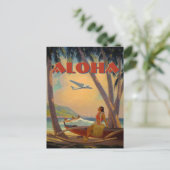 ヴィンテージトロピカルハワイアロハ ポストカード (スタンド正面)