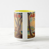 ヴィンテージトロピカルハワイアロハ マグカップ (中央)