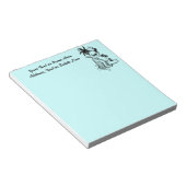 ヴィンテージトロピカルハワイアンフラダンパーソナライズされたサ ノートパッド (アングル)