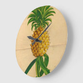 ヴィンテージトロピカルパイナップル丸壁時計 ラージ壁時計 (傾斜)