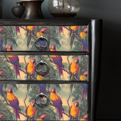 ヴィンテージトロピカルパロッツビクトリアンアップサイクリング 薄葉紙