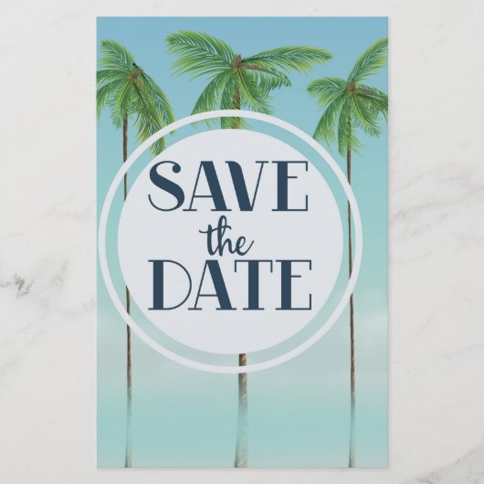 ヴィンテージトロピカルパームのSave The Date (正面)