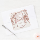 ヴィンテージトロピカルパームツリーコキト スクエアシール (封筒)