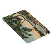 ヴィンテージトロピカルパームツリーサンセット マグネット (右側)