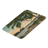 ヴィンテージトロピカルパームツリーサンセット マグネット (左側)