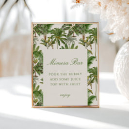 ヴィンテージトロピカルパームツリーミモザバー ポスター