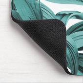 ヴィンテージトロピカルパームボタニカルウォーターティール（緑がかった色） マウスパッド (コーナー)