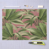 ヴィンテージトロピカルパームボタニカルウォーターバラ 薄葉紙 (クラフト)