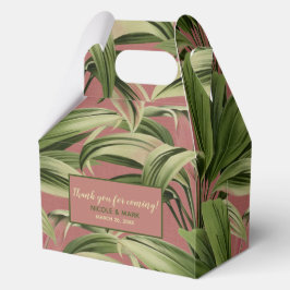 ヴィンテージトロピカルパーム植物水彩ローズ フェイバーボックス