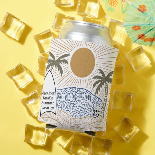 ヴィンテージトロピカルファミリー懇親会バケーションビーチ 缶クーラー (インサイチュ 夏)