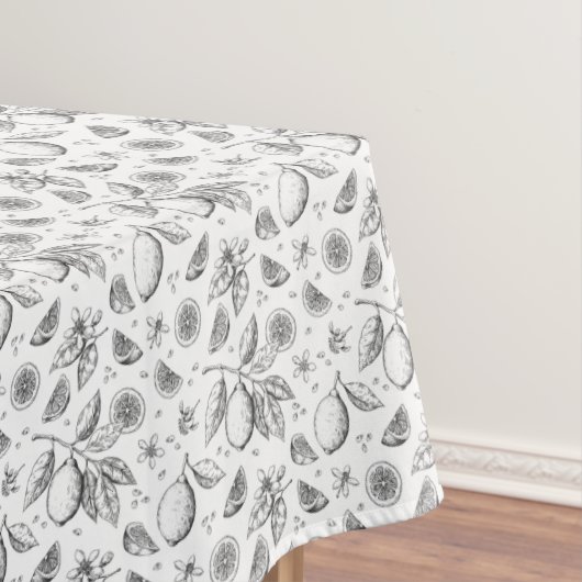 ヴィンテージトロピカルフルーツレモン花柄 テーブルクロス (インサイチュ)
