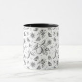 ヴィンテージトロピカルフルーツレモン花柄 マグカップ (中央)