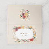 ヴィンテージトロピカルボホ結婚フラワーズゲスト名 プレイスカード (外部開封)