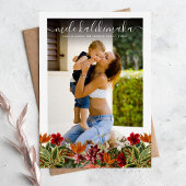 ヴィンテージトロピカルメレカリキマカのクリスマスフォト シーズンカード