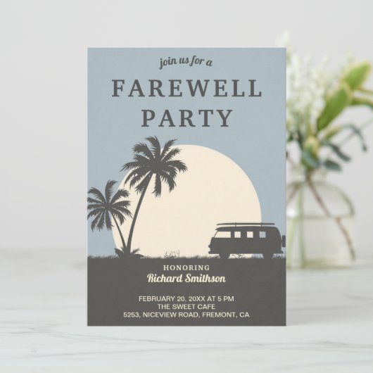 ヴィンテージトロピカルヴァンフェアウェルパーティの招待状 招待状 (スタンド正面)