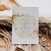 ヴィンテージトロピックスフォイル日付カードを保存 箔招待状