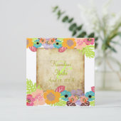 ヴィンテージトロピ結婚カルの背景を追加 招待状 (スタンド正面)