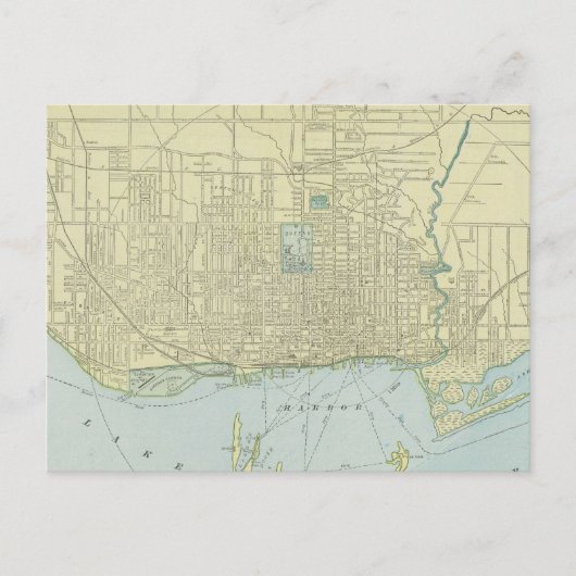 ヴィンテージトロントの地図（1901年） ポストカード (正面)