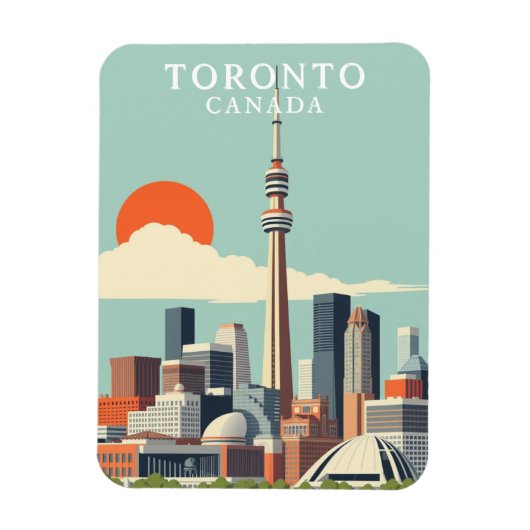 ヴィンテージトロントカナダ旅行記念品 マグネット (縦)