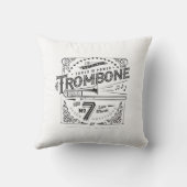 ヴィンテージトロンボーン装飾用クッション クッション (裏面)