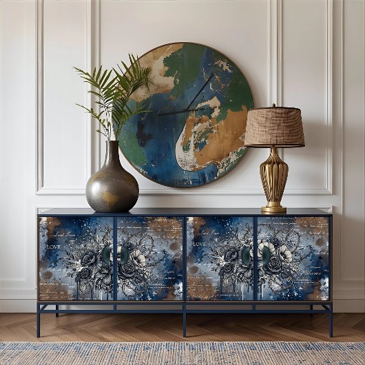 ヴィンテージトワイライトバラ&ブロンズドリームズデクページ 薄葉紙