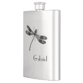 ヴィンテージトンフライイラストレーションとモノグラム フラスク (左)