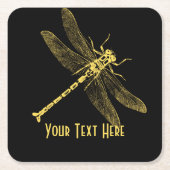 ヴィンテージトンフライイラストレーションII パーソナライズされた スクエアペーパーコースター (正面)