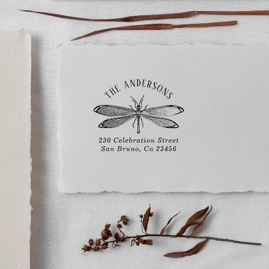 ヴィンテージトンフライファミリー名差出人住所 ラバースタンプ