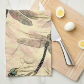 ヴィンテージトンフライプリント キッチンタオル (四つ折り)