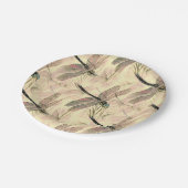 ヴィンテージトンフライプリント ペーパープレート (アングル)