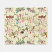 ヴィンテージトンフライ系デザイン14 フリースブランケット (正面(横))