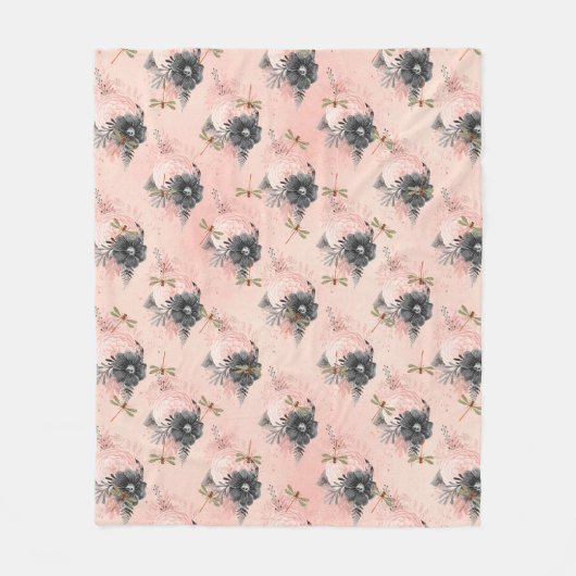 ヴィンテージトンフライ系デザイン4 フリースブランケット (正面)