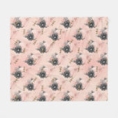 ヴィンテージトンフライ系デザイン4 フリースブランケット (正面(横))