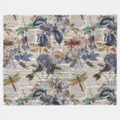 ヴィンテージトンフライ系デザイン5 フリースブランケット (正面(横))